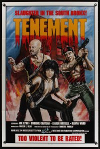 1050TF TENEMENT video 1sh '85 Roberta Findlay, Slaughter in the South Bronx of New York!