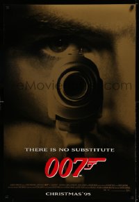 2134UF GOLDENEYE advance DS 1sh '95 Pierce Brosnan as James Bond 007, cool gun & eye close up!