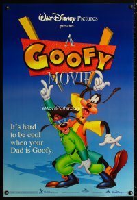 0705UF GOOFY MOVIE DS blue 1sh '95 Walt Disney cartoon, it's hard to be cool when your dad is Goofy!