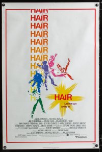 0707UF HAIR 1sh '79 Milos Forman, Treat Williams, musical, let the sun shine in!
