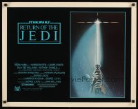 1520UF RETURN OF THE JEDI int'l 1/2sh '83 George Lucas classic, art of hands holding lightsaber!