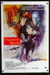 0708FF HANOVER STREET int'l 1sh '79 completely different artwork of Harrison Ford & Lesley-Anne Down