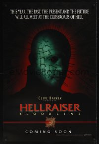 0187UF HELLRAISER: BLOODLINE DS teaser 1sh '96 Clive Barker, Pinhead at the crossroads of hell!