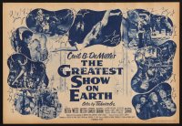 1259 GREATEST SHOW ON EARTH herald '52 Cecil B. DeMille classic,Charlton Heston, James Stewart
