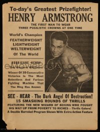 2454 HENRY ARMSTRONG herald '40s The Dark Angel of Destruction, world champion boxing!