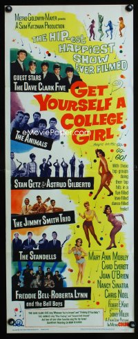643FF GET YOURSELF A COLLEGE GIRL insert '64 hip-est happiest rock & roll show, Dave Clark 5 & more