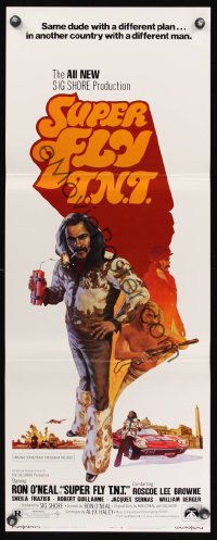 1109FF SUPER FLY T.N.T. insert '73 great artwork of Ron O'Neal holding dynamite by Craig! 