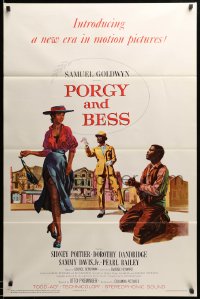 2303TF PORGY & BESS 1sh '59 art of Sidney Poitier, Dorothy Dandridge & Sammy Davis Jr.!