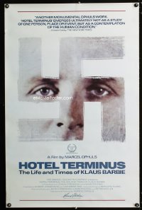 0717UF HOTEL TERMINUS 1sh '88 Marcel Ophuls directs the life of Klaus Barbie, swastika image!