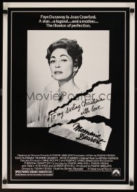 0482UF MOMMIE DEAREST 17x24 special poster '81 great portrait of Faye Dunaway as Joan Crawford!