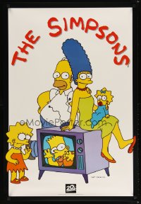1683UF SIMPSONS TV poster '98 classic Matt Groening cartoon, art of entire family on TV!