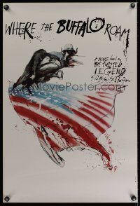 1120UF WHERE THE BUFFALO ROAM 20x30 special poster '80 Hunter S. Thompson, cool art by Steadman!