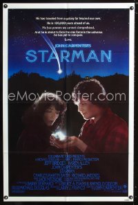 764FF STARMAN int'l one-sheet '84 John Carpenter, close up of alien Jeff Bridges & Karen Allen!