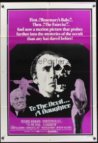 1055FF TO THE DEVIL A DAUGHTER 1sh '76 Richard Widmark, Christopher Lee, different image!