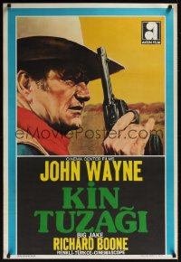 0861UF BIG JAKE Turkish '71 great image of John Wayne with gun!