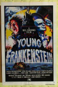 #8453 YOUNG FRANKENSTEIN int'l 1sh '74 Mel Brooks, art of Gene Wilder, Peter Boyle & Marty Feldman!