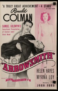 2596 ARROWSMITH pressbook R44 Ronald Colman, Myrna Loy, directed by John Ford, Sinclair Lewis