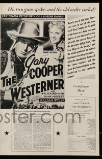 2625 WESTERNER pressbook R54 Gary Cooper, epic drama of the birth of a border empire!