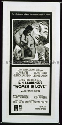 WOMEN IN LOVE New Zealand daybill '69