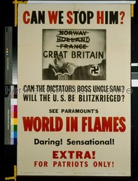 WORLD IN FLAMES 1sh '40