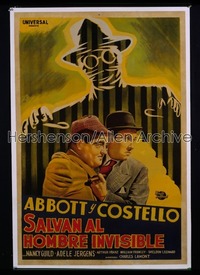 ABBOTT & COSTELLO MEET THE INVISIBLE MAN Argentinean '51