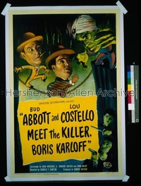 ABBOTT & COSTELLO MEET THE KILLER BORIS KARLOFF style A 1sh '49