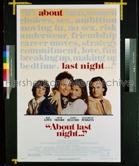 ABOUT LAST NIGHT ('86) 1sh '86
