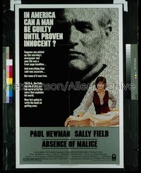 ABSENCE OF MALICE 1sh '81