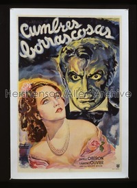 WUTHERING HEIGHTS Argentinean R40s art of Laurence Olivier & Merle Oberon by Venturi!