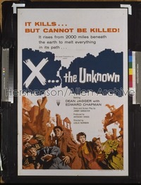 X THE UNKNOWN 1sh '56