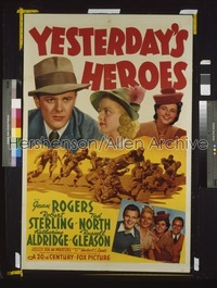 YESTERDAY'S HEROES 1sh '40