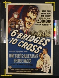 6 BRIDGES TO CROSS 1sh '55