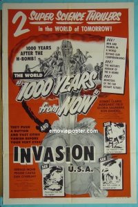 #4006 1000 YEARS FROM NOW/INVASION USA 1sh 56 
