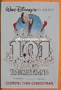 #114 101 DALMATIANS adv 1sh R85 
