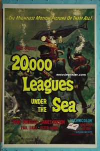 20,000 LEAGUES UNDER THE SEA ('55) R71 1sheet