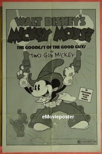 #4600 2 GUN MICKEY 1sh R74 Mickey Mouse! 