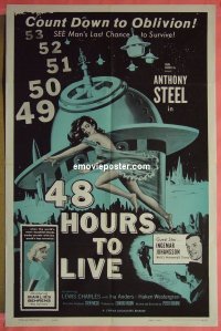 #087 48 HOURS TO LIVE 1sh '60 Steel 