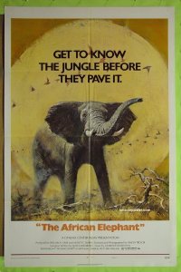 #0130 AFRICAN ELEPHANT 1sh '71 documentary 