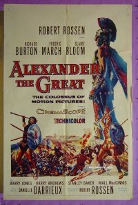 r036 ALEXANDER THE GREAT one-sheet movie poster '56 Burton, March