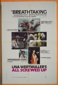 #0149 ALL SCREWED UP 1sh '76 Lina Wurtmuller 