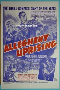 #027 ALLEGHENY UPRISING 1sh R50s John Wayne 