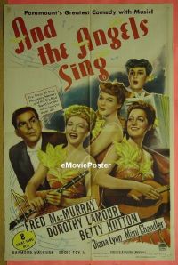 #048 AND THE ANGELS SING 1sh '44 MacMurray 