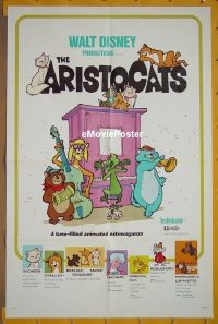 #0170 ARISTOCATS 1sh R80 Walt Disney 