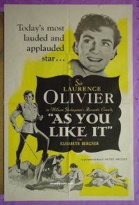 #7171 AS YOU LIKE IT 1sh R49 Laurence Olivier