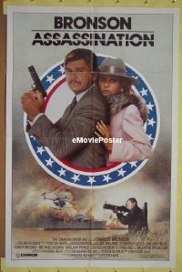 r091 ASSASSINATION one-sheet movie poster '86 Charles Bronson, Jill Ireland