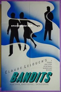 #0187 ATTENTION BANDITS 1sh 86 Claude Lelouch 