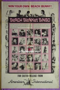 #7302 BEACH BLANKET BINGO advance 1sh '65 