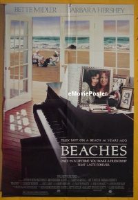 #443 BEACHES DS 1sh '88 Bette Midler 