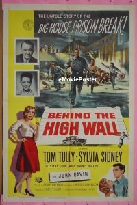 #0267 BEHIND THE HIGH WALL 1sh '56 Tully 