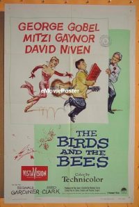 #0336 BIRDS & THE BEES 1sh '56 Gobel, Gaynor 